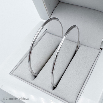 Stříbrné náušnice kruhy 35mm